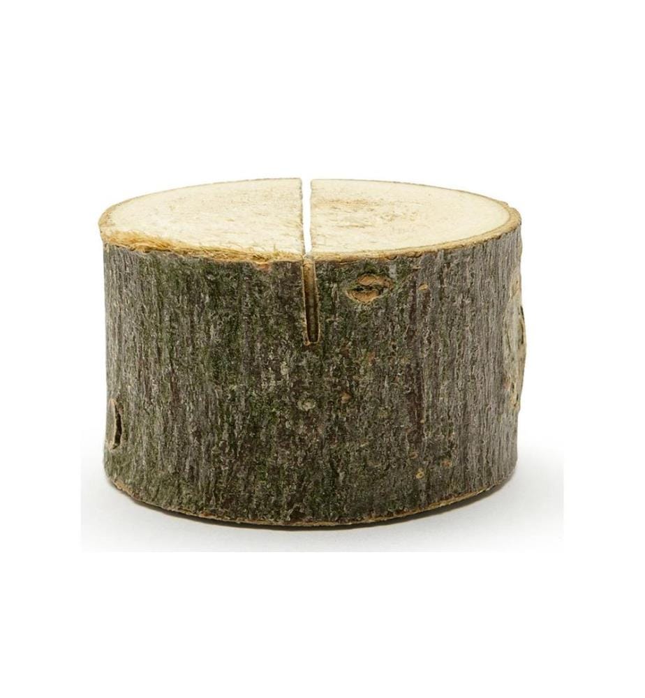 PARTYDECO - Marque-place de table Support disque en bois Ø 3-4 cm, 10 pièces, brun