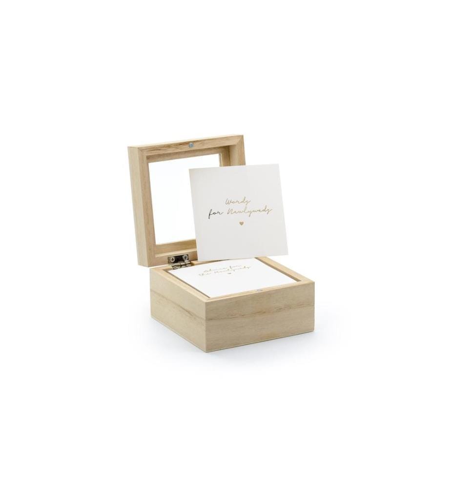 PARTYDECO - Accessoires de mariage Boîte livre d'or 9.5 x 8.5 x 6 cm, brun