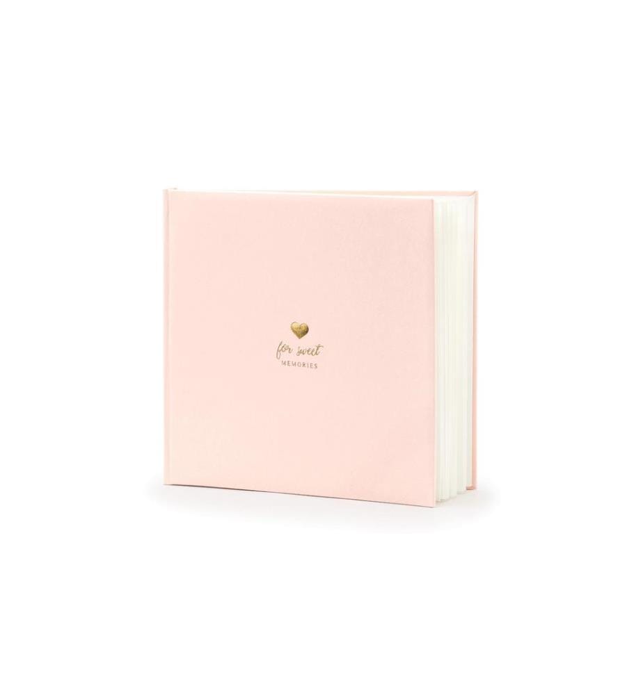 PARTYDECO - Livre dor For sweet memories 20.5 x 20.5 cm, rose/or