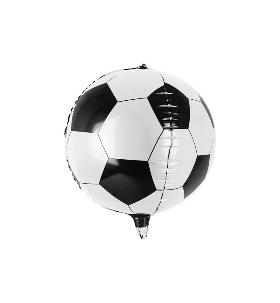 PARTYDECO - Ballon en aluminium Football Noir/Blanc
