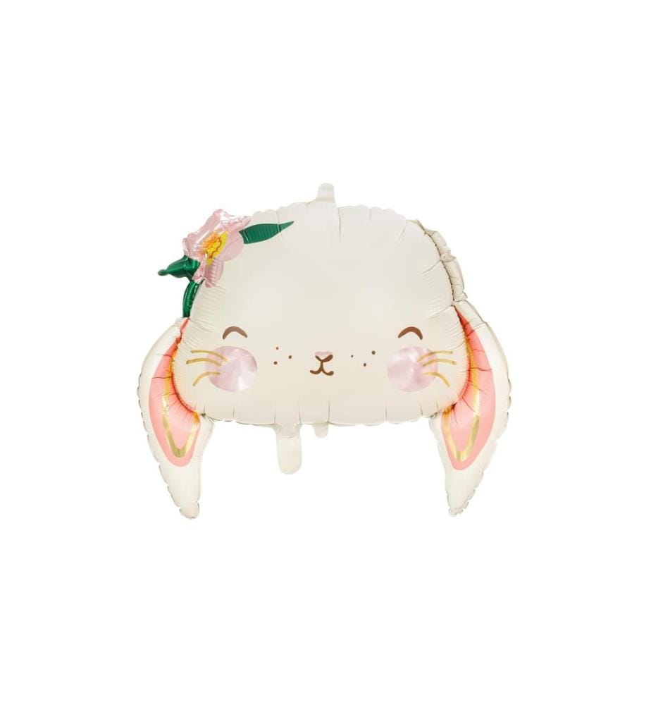 PARTYDECO - Ballon en aluminium Lapin 65 x 55 cm, Multicolore