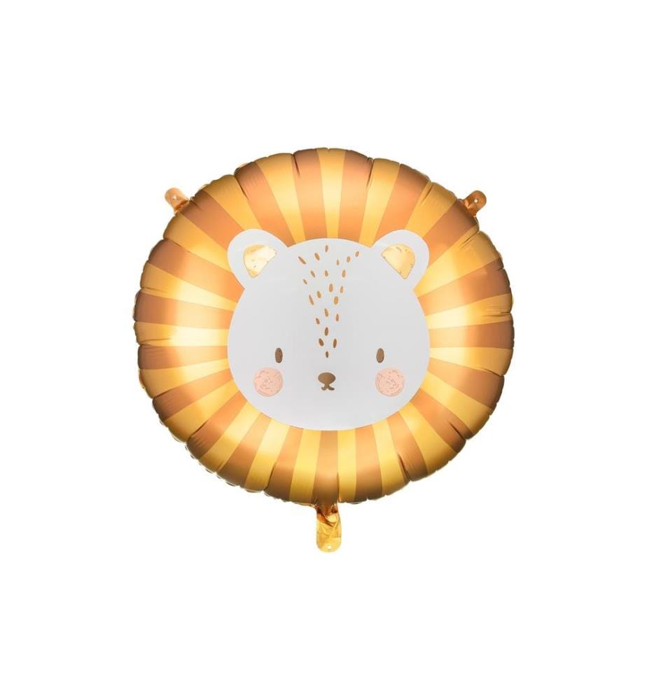 PARTYDECO - Ballon en aluminium Lion 70 x 67 cm, Jaune