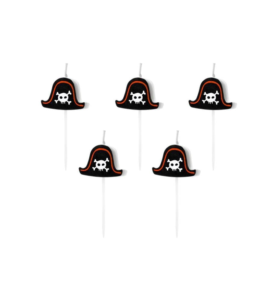 PARTYDECO - Bougie Pirates 5 Pièce/s