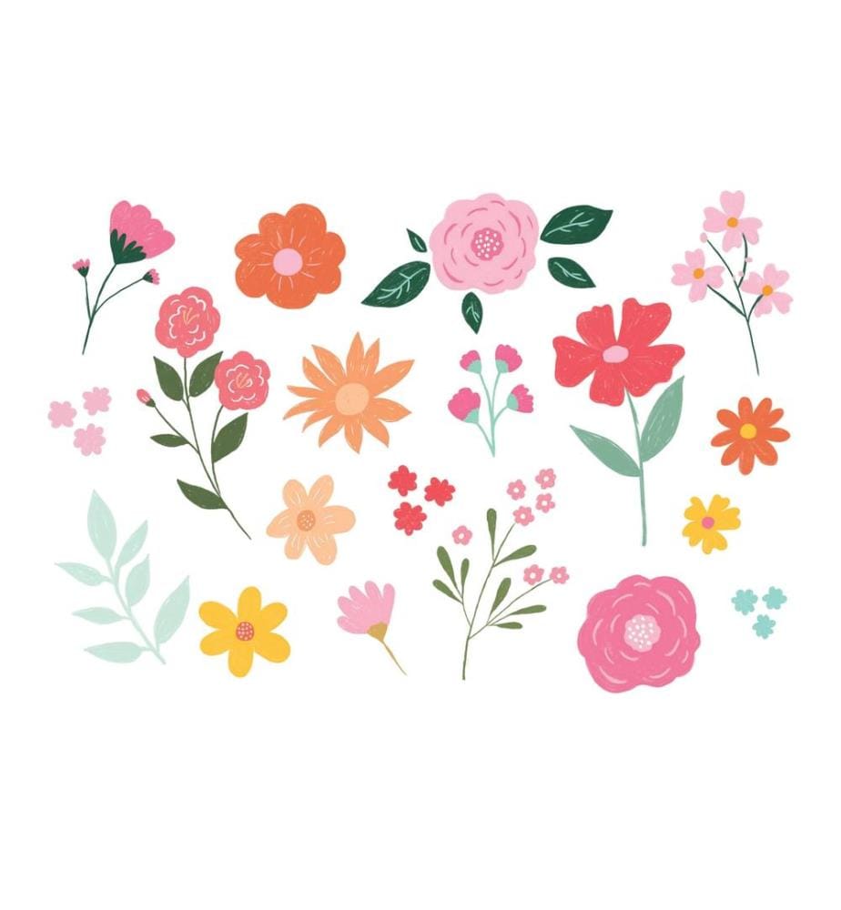 PARTYDECO - Kits de tatouage Fleurs