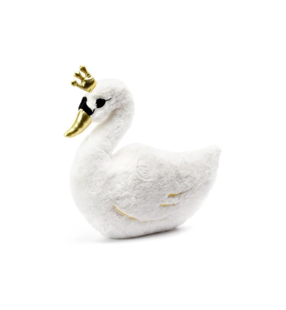 PARTYDECO - Coussin Lovely Swan 34 x 35 cm, Crème/Doré