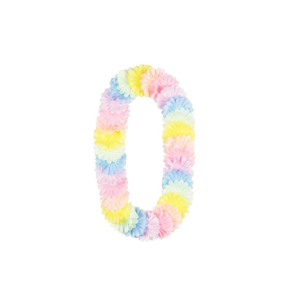 PARTYDECO - Collier Hawaii 120 cm, couleur pastel