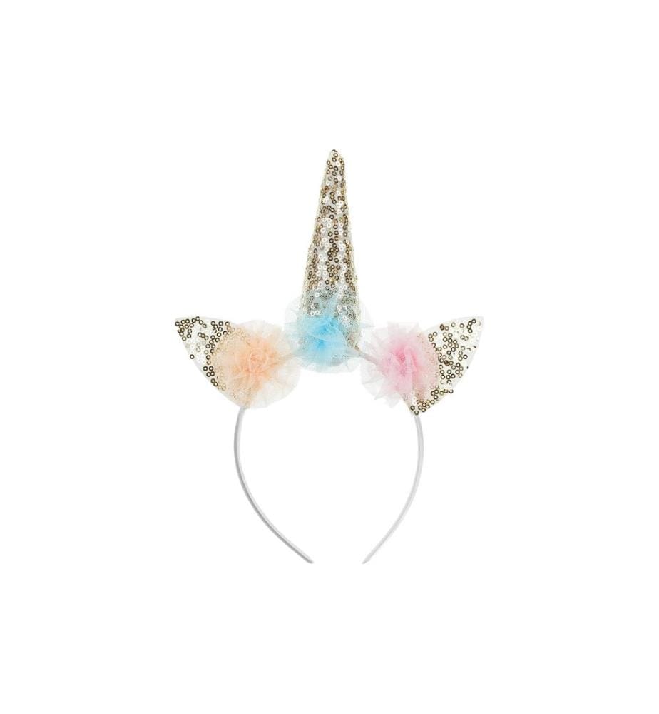 PARTYDECO - Serre-tête licorne 26.5 x 17.2 cm, en couleur