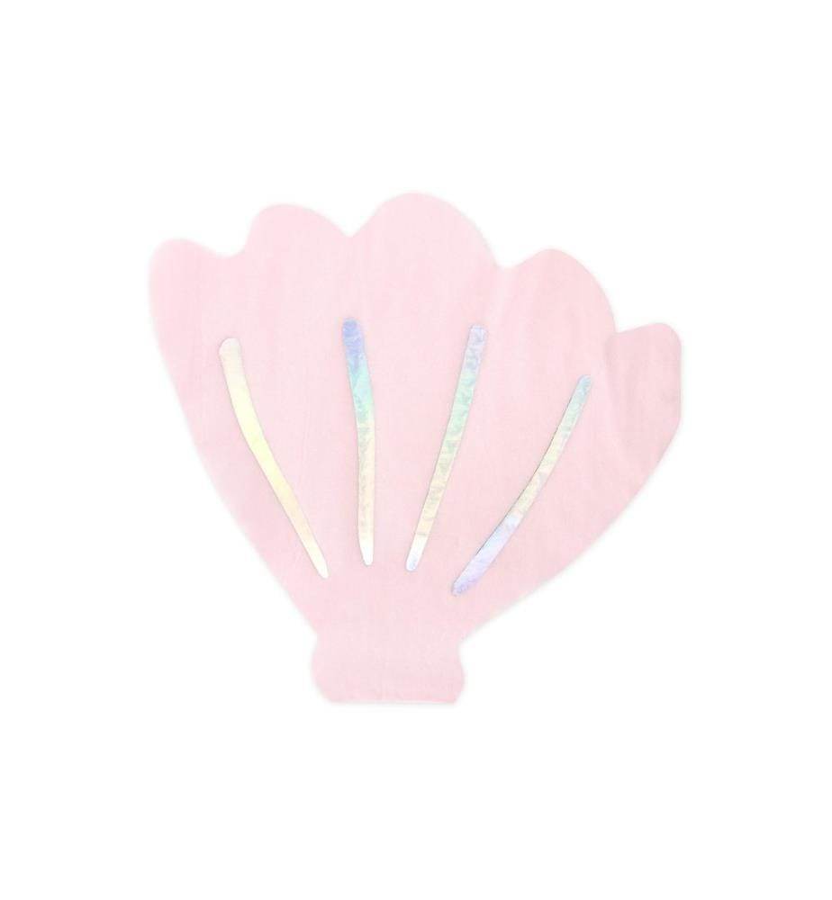 PARTYDECO - Serviettes en papier Coquillage 13 cm x 12,5 cm, 20 Pièce/s