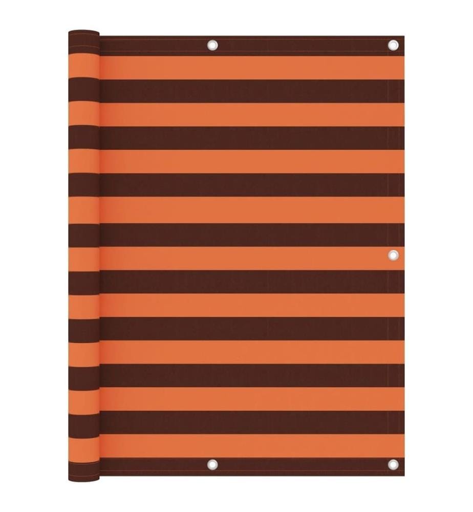 Écran de balcon Orange et marron 120x500 cm Tissu Oxford