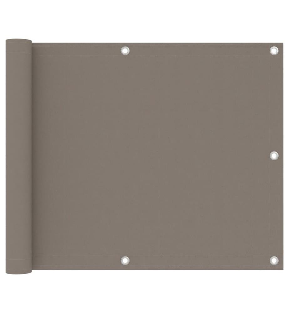 Écran de balcon Taupe 75x500 cm Tissu Oxford
