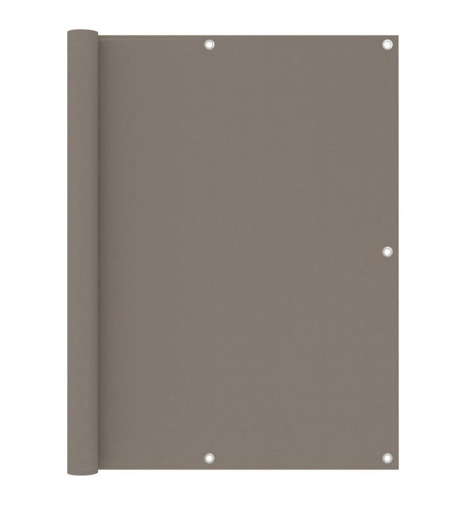 Écran de balcon Taupe 120x600 cm Tissu Oxford