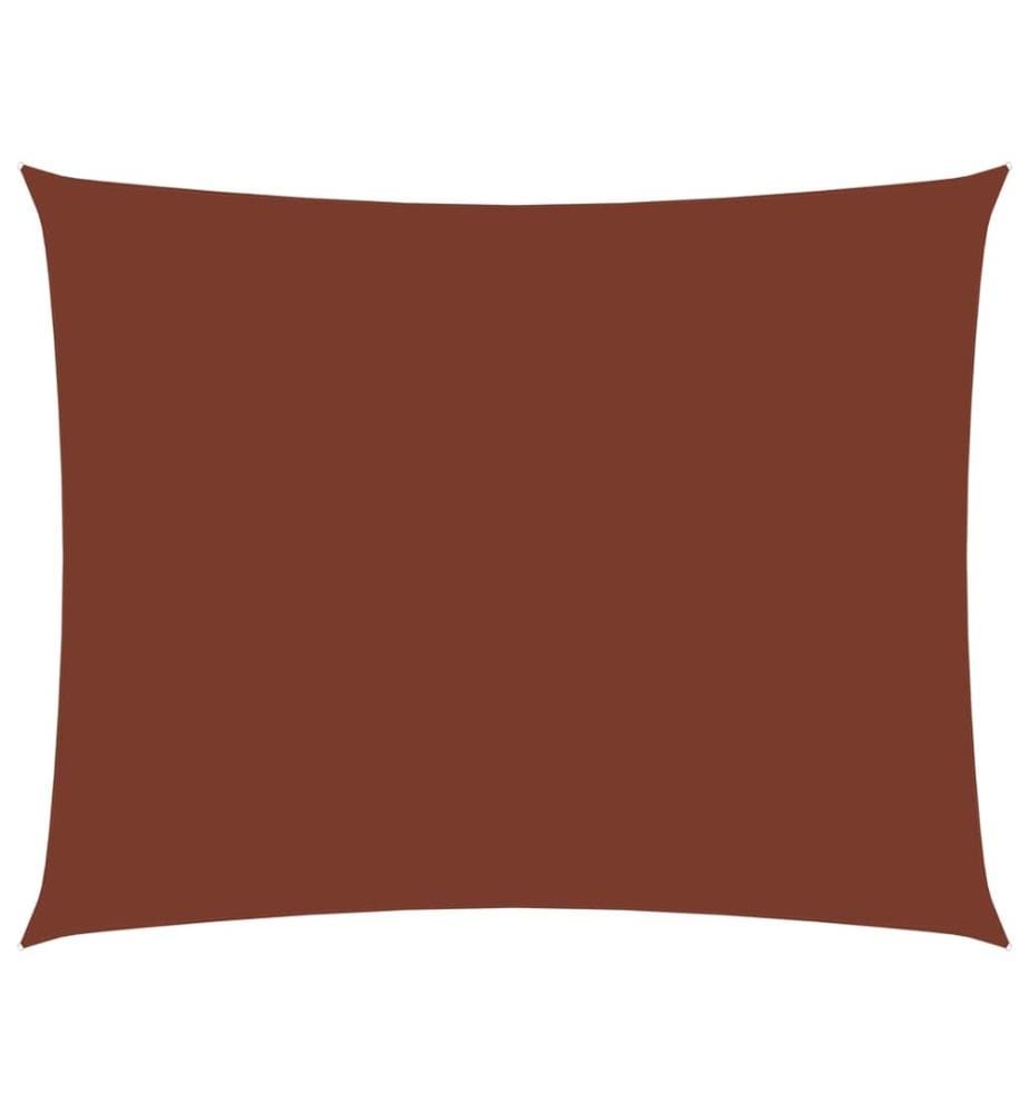 Voile de parasol tissu oxford rectangulaire 2x3,5 m terre cuite