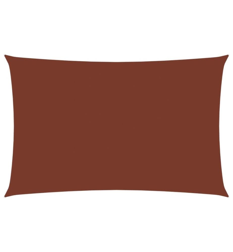 Voile de parasol tissu oxford rectangulaire 5x8 m terre cuite