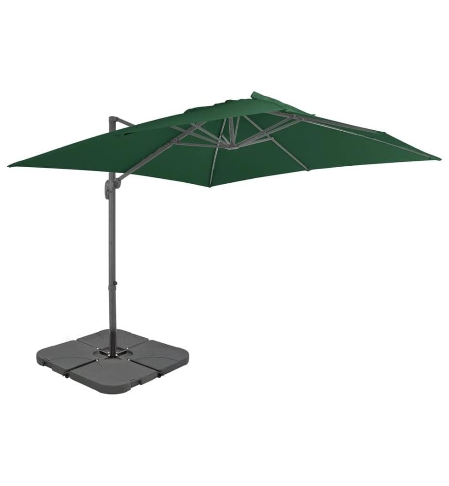 Parasol avec base portable Vert