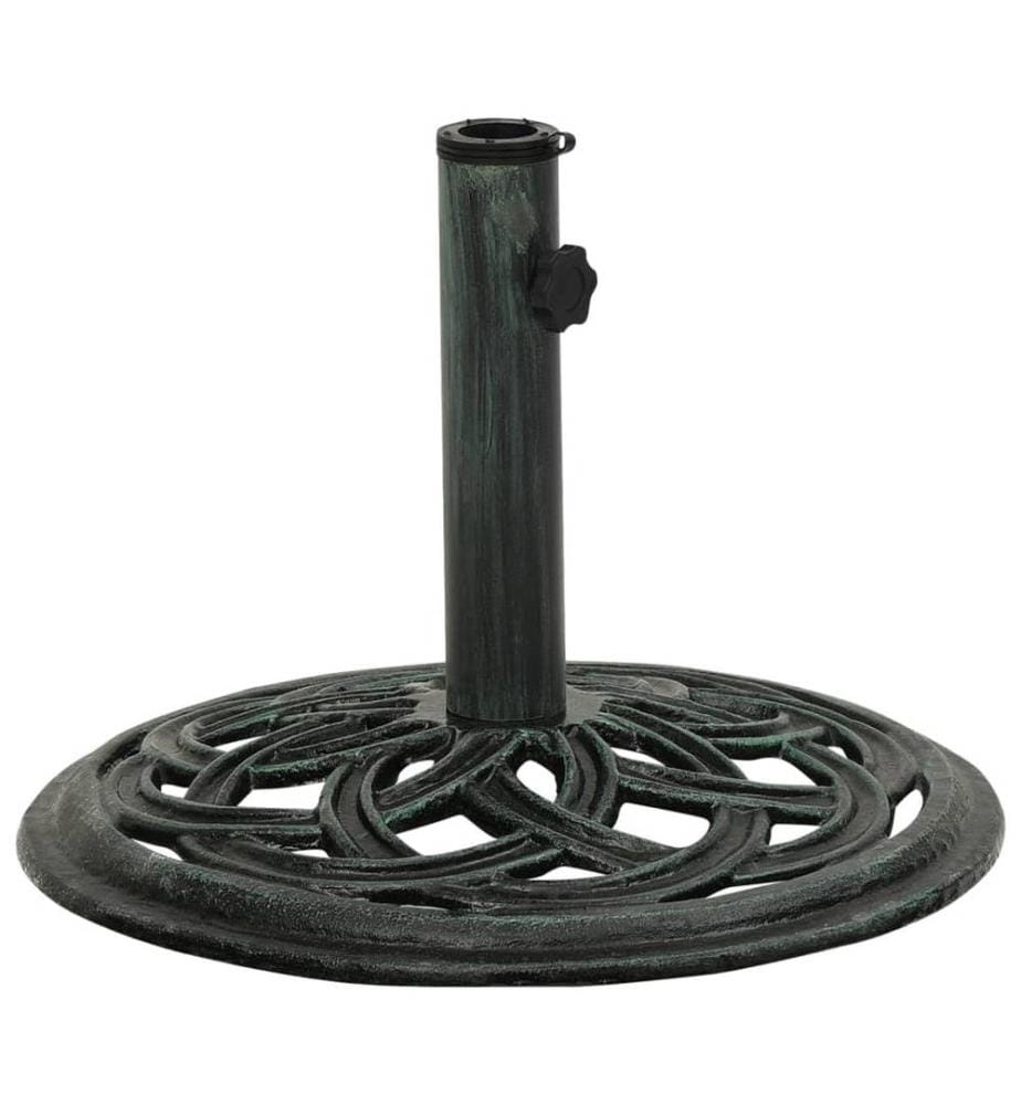 Socle de parasol Vert 44x44x31 cm Fonte
