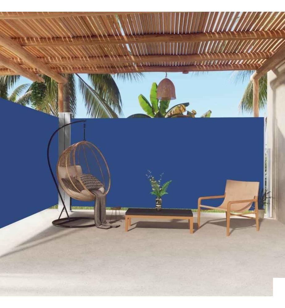 Auvent latéral rétractable Bleu 180x600 cm