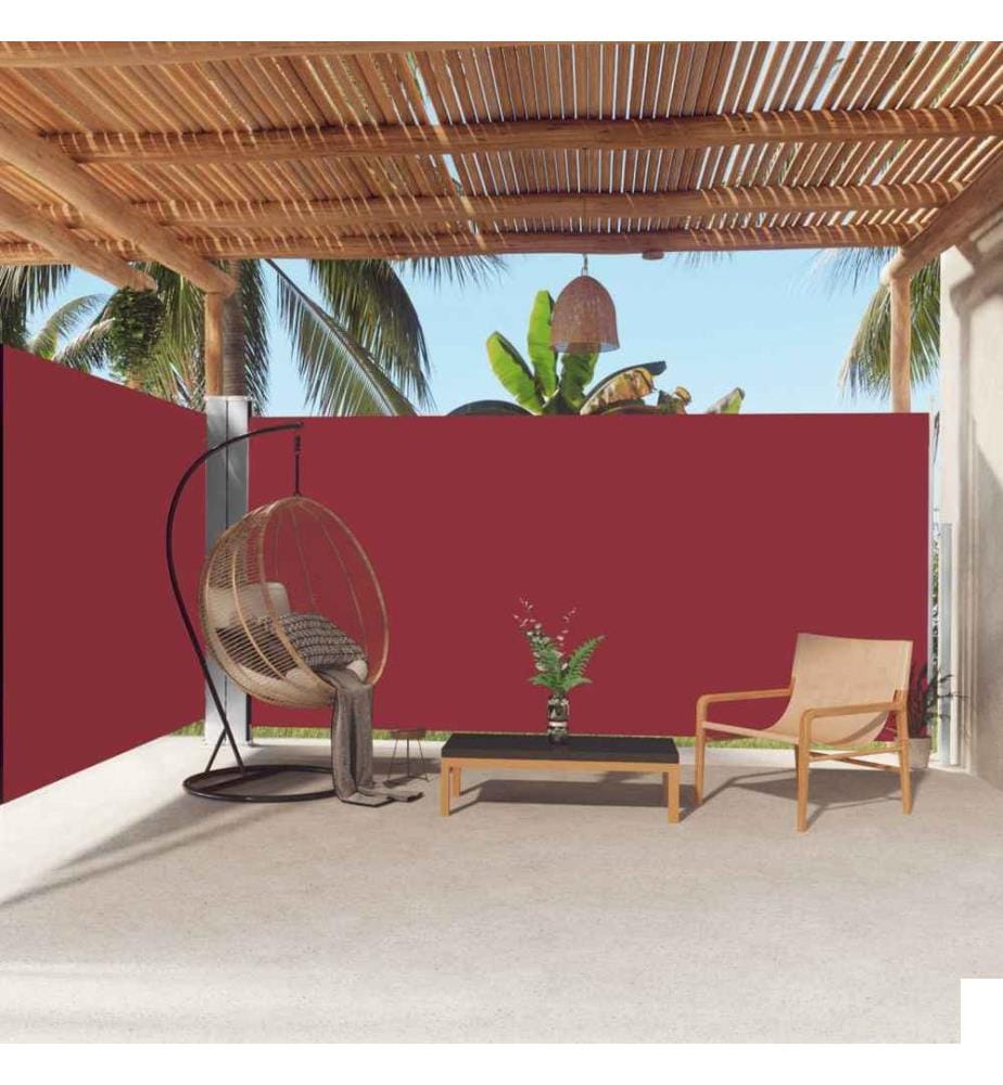 Auvent latéral rétractable Rouge 180x600 cm
