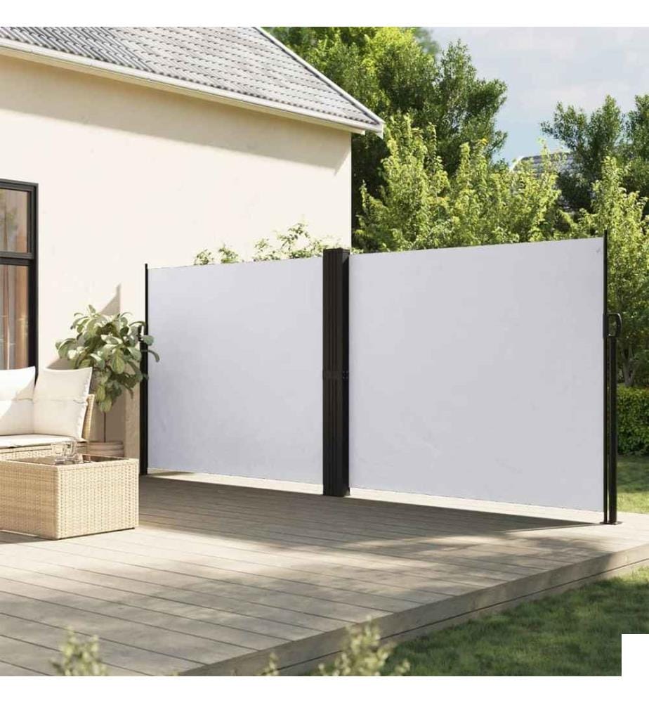 Auvent latéral rétractable blanc 160x1200 cm