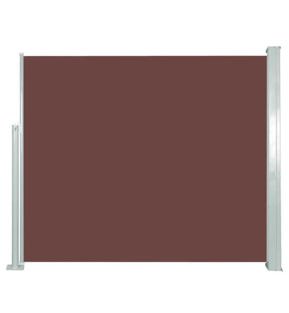 Auvent latéral rétractable 120 x 300 cm Marron