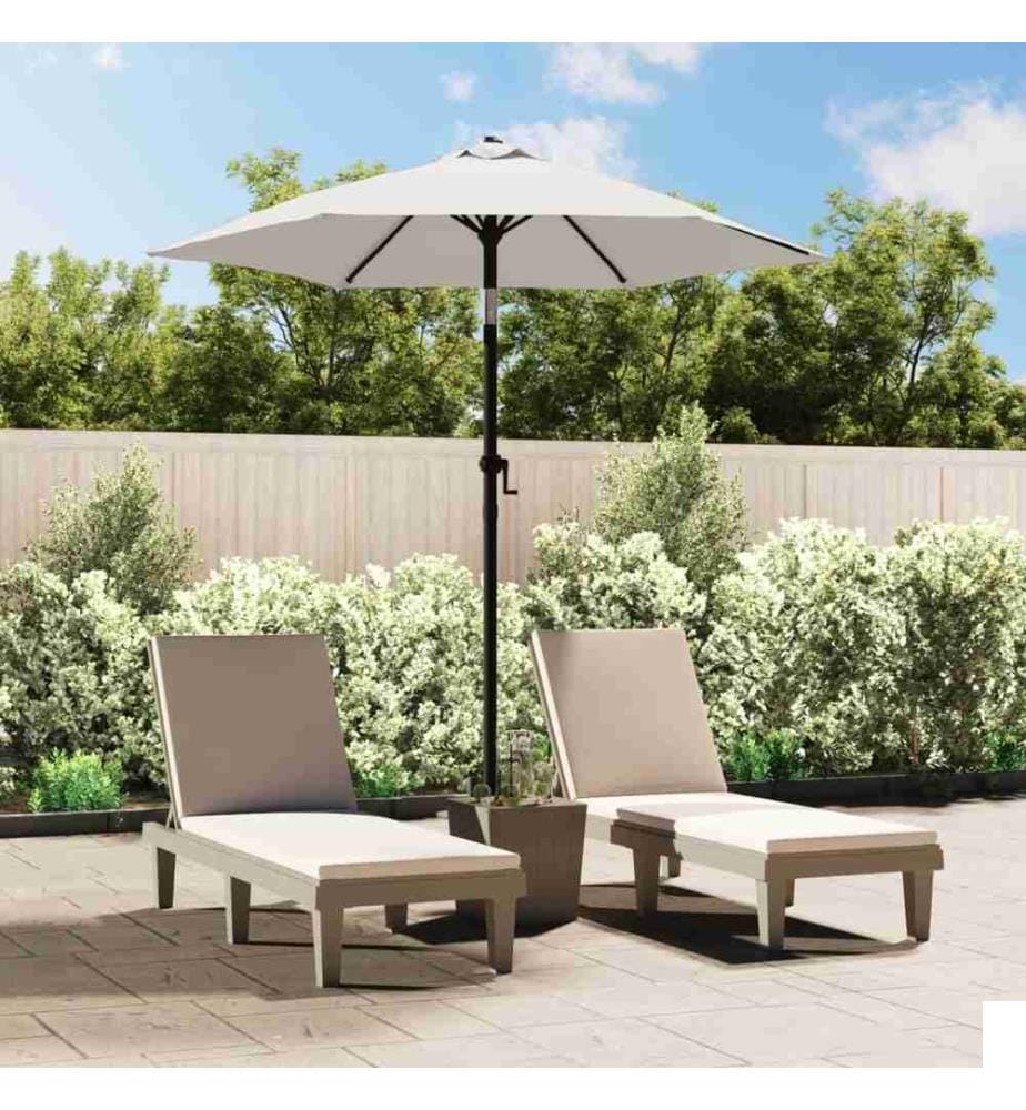 Parasol Blanc sable 200x224 cm Aluminium