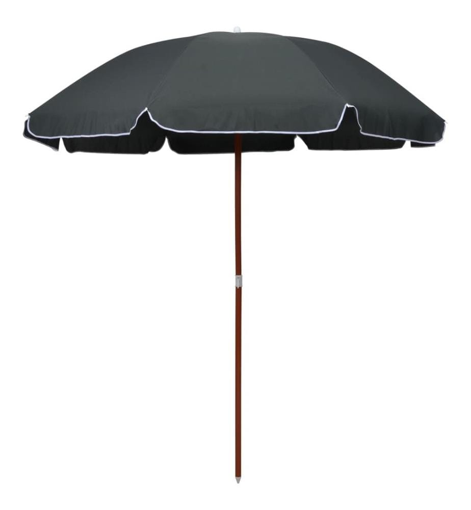 Parasol avec mât en acier 240 cm Anthracite