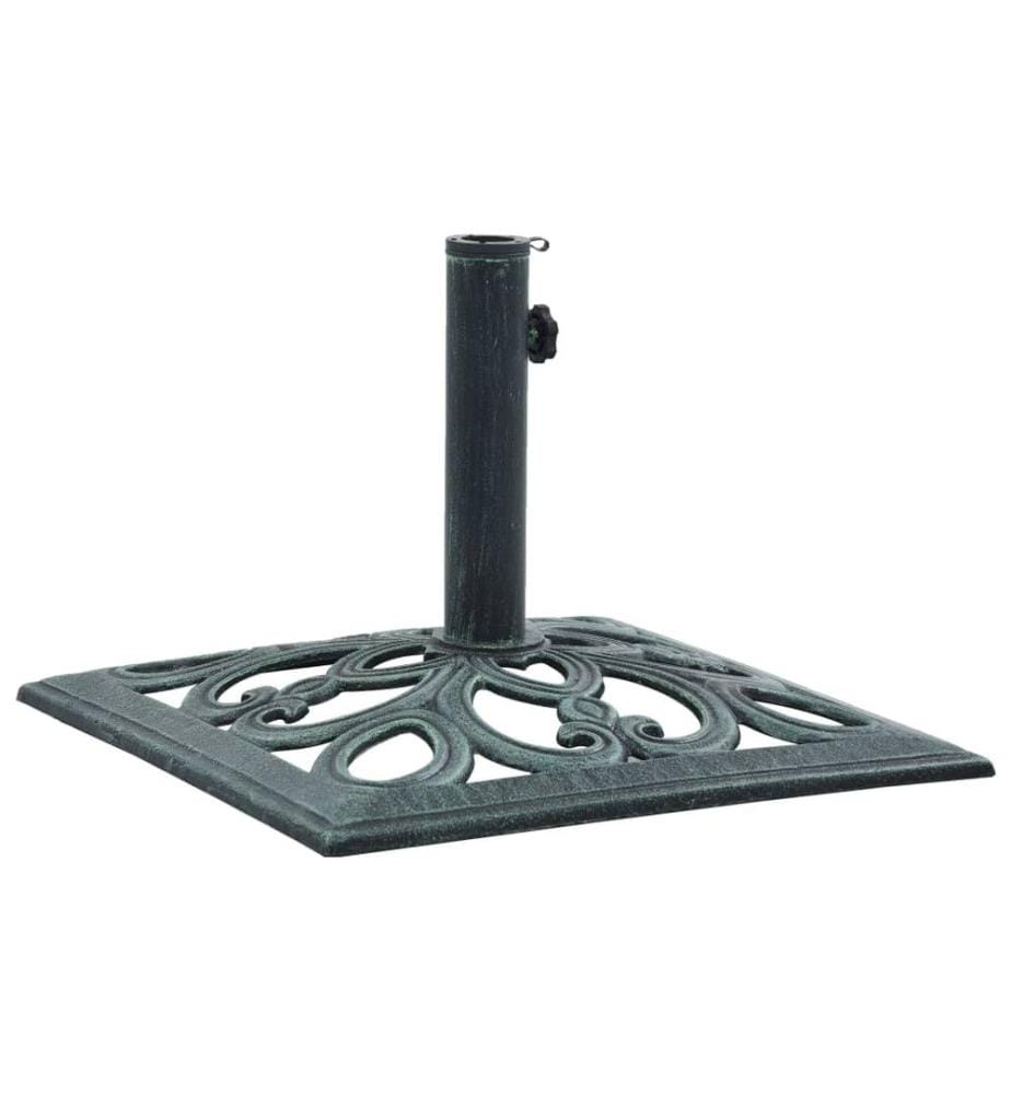 Socle de parasol Vert 12 kg 49 cm Fonte