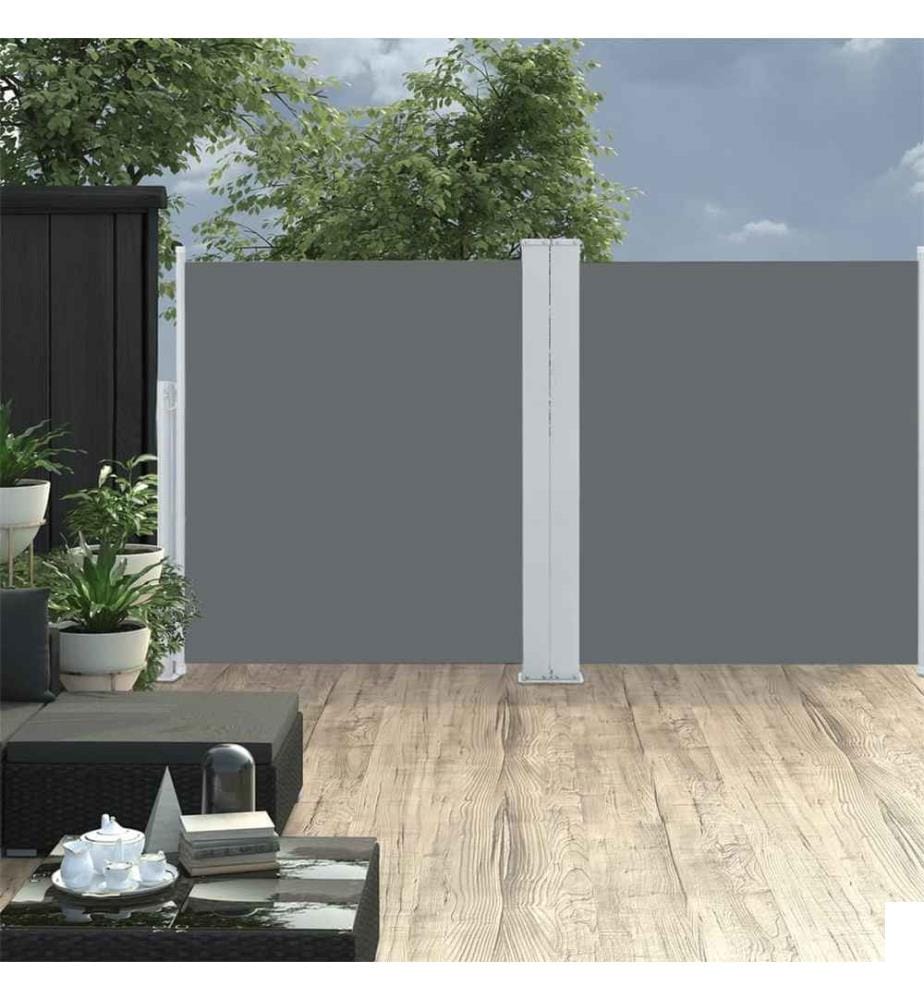 Auvent latéral rétractable Anthracite 140 x 600 cm