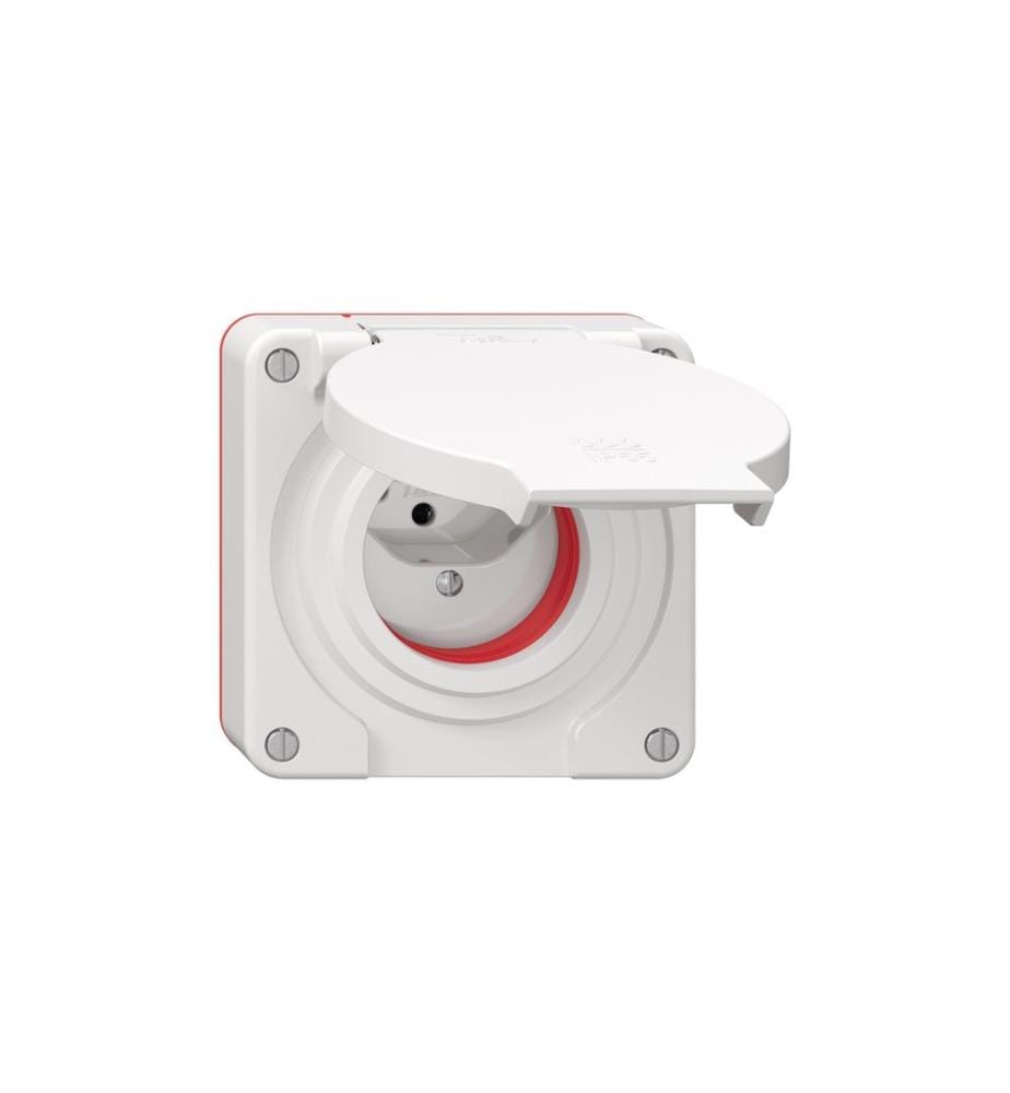 FELLER - Prise encastrée NEVO 1x T13 IP55, Blanc