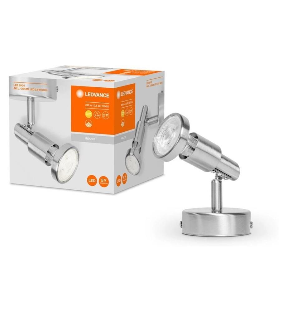 LEDVANCE - Spot encastré GU10, 2.6 W, Gris