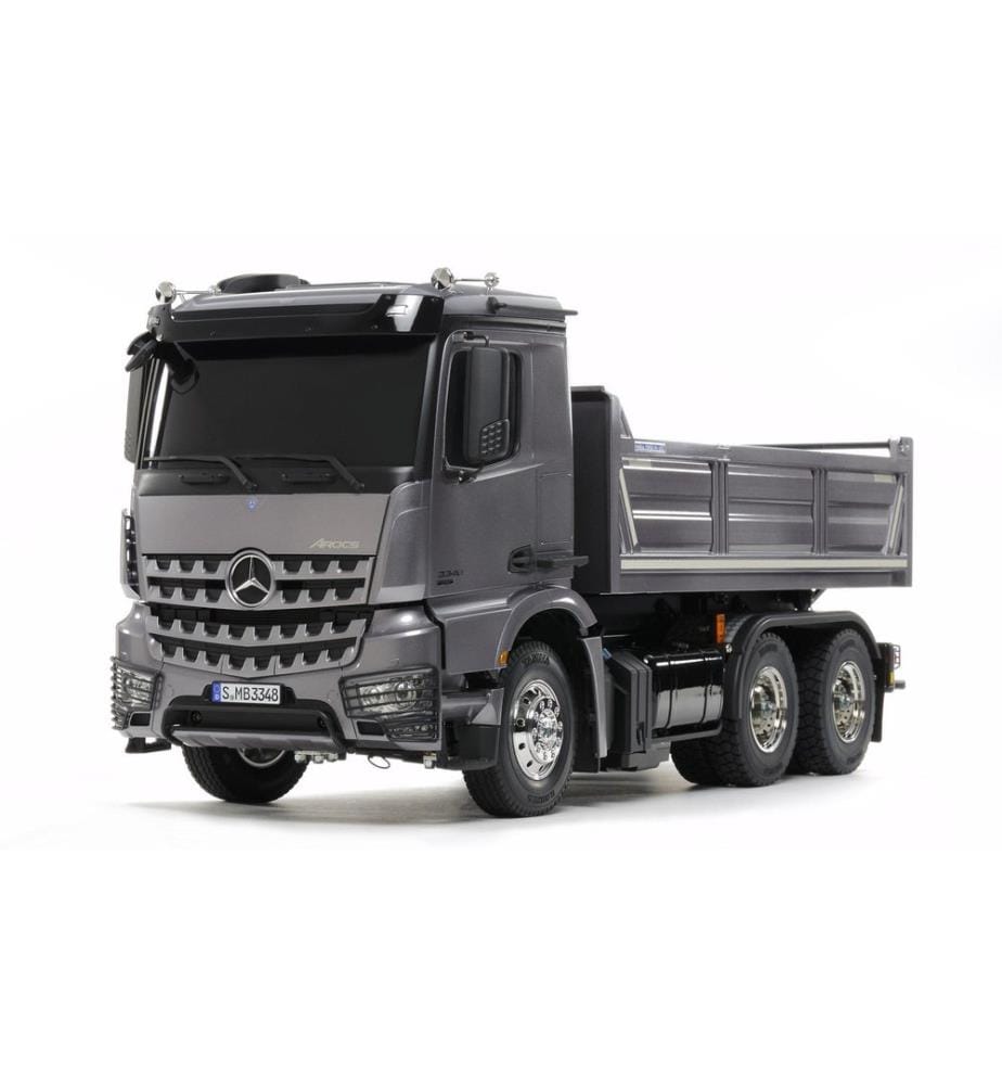 TAMIYA - Camion-benne Mercedes Arocs 3348 6x4 Argent, kit de construction, 1:14