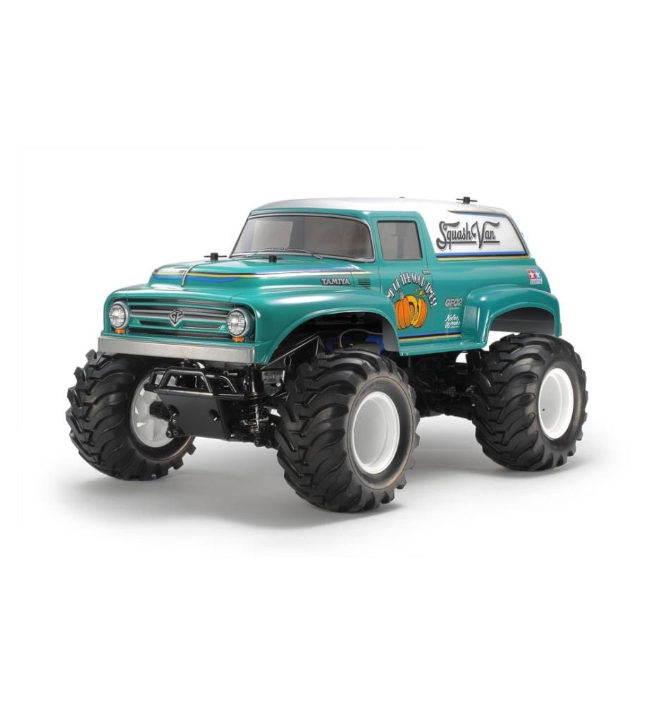 TAMIYA - Monster Truck Squash Van GF-02 4WD Turquoise, kit de construction, 1:10