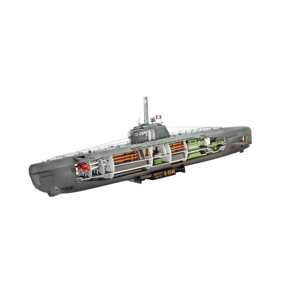 Revell - Kits de montage Submarine Typ XXI w. Interior 1:144