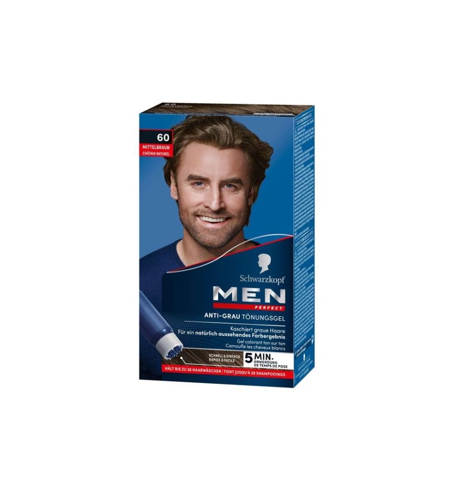 Schwarzkopf Men Perfect - Coloration pour cheveux Anti-gris 60 brun moyen