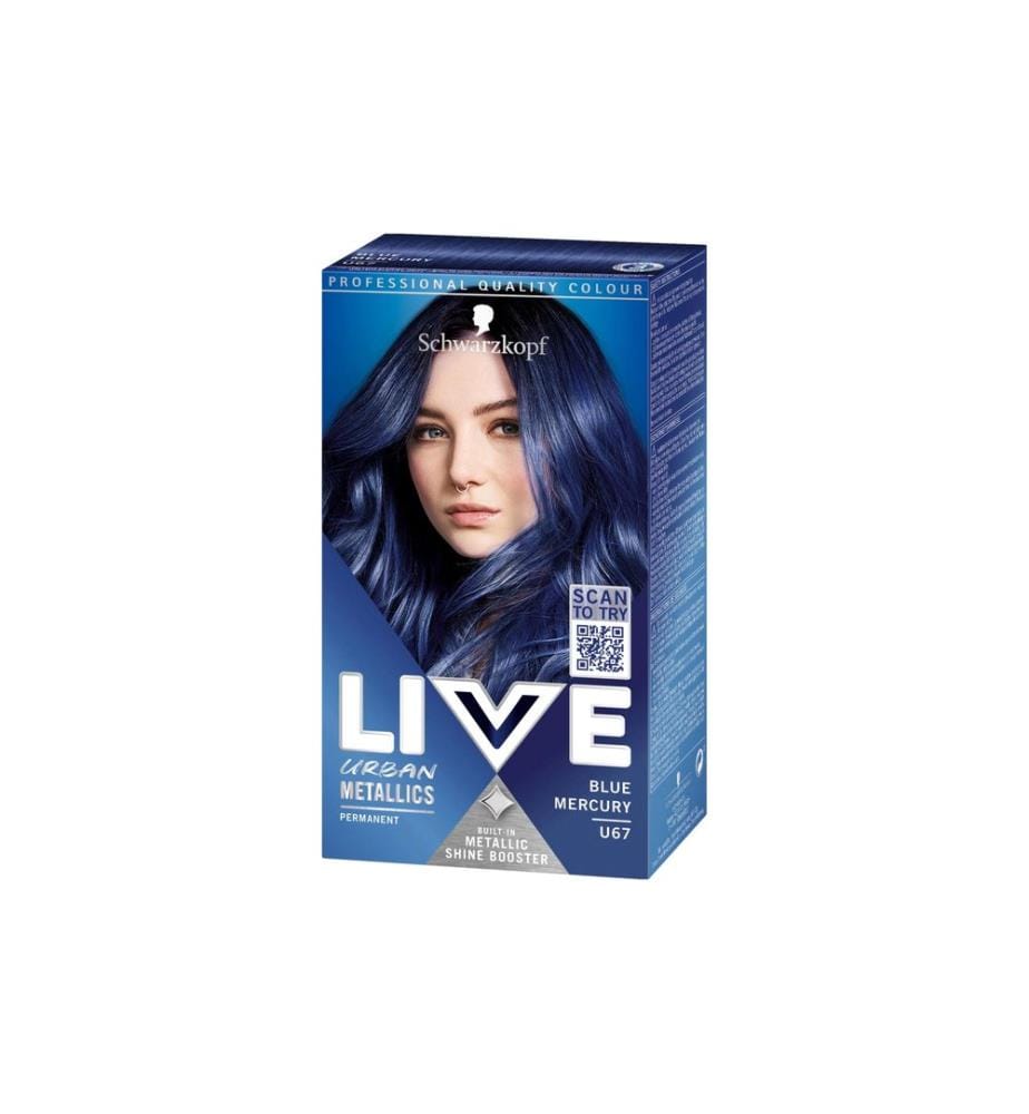 Schwarzkopf LIVE - Coloration pour cheveux Urban Metallics U67 Blue Mercury