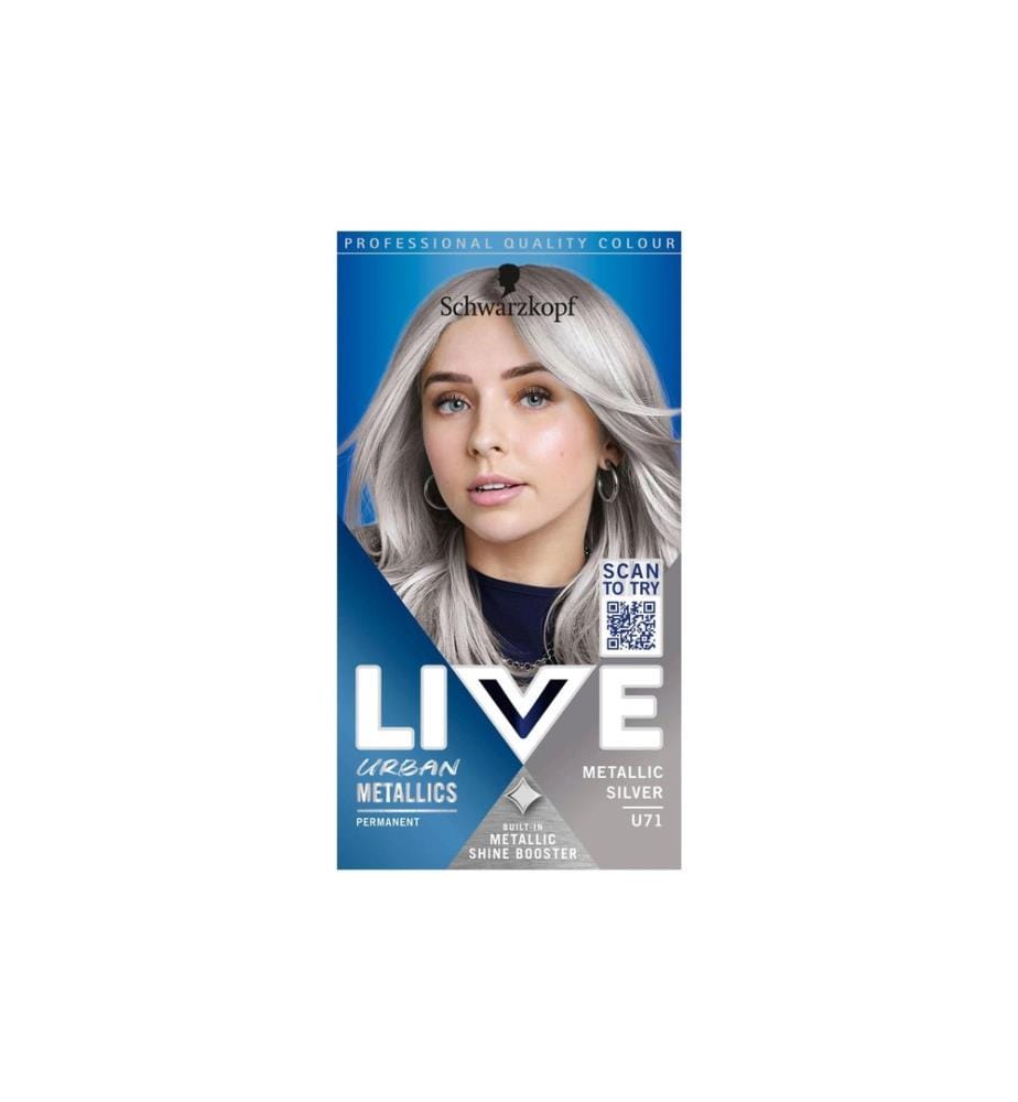 Schwarzkopf LIVE - Coloration pour cheveux Urban Metallics U71 Metallic Silver
