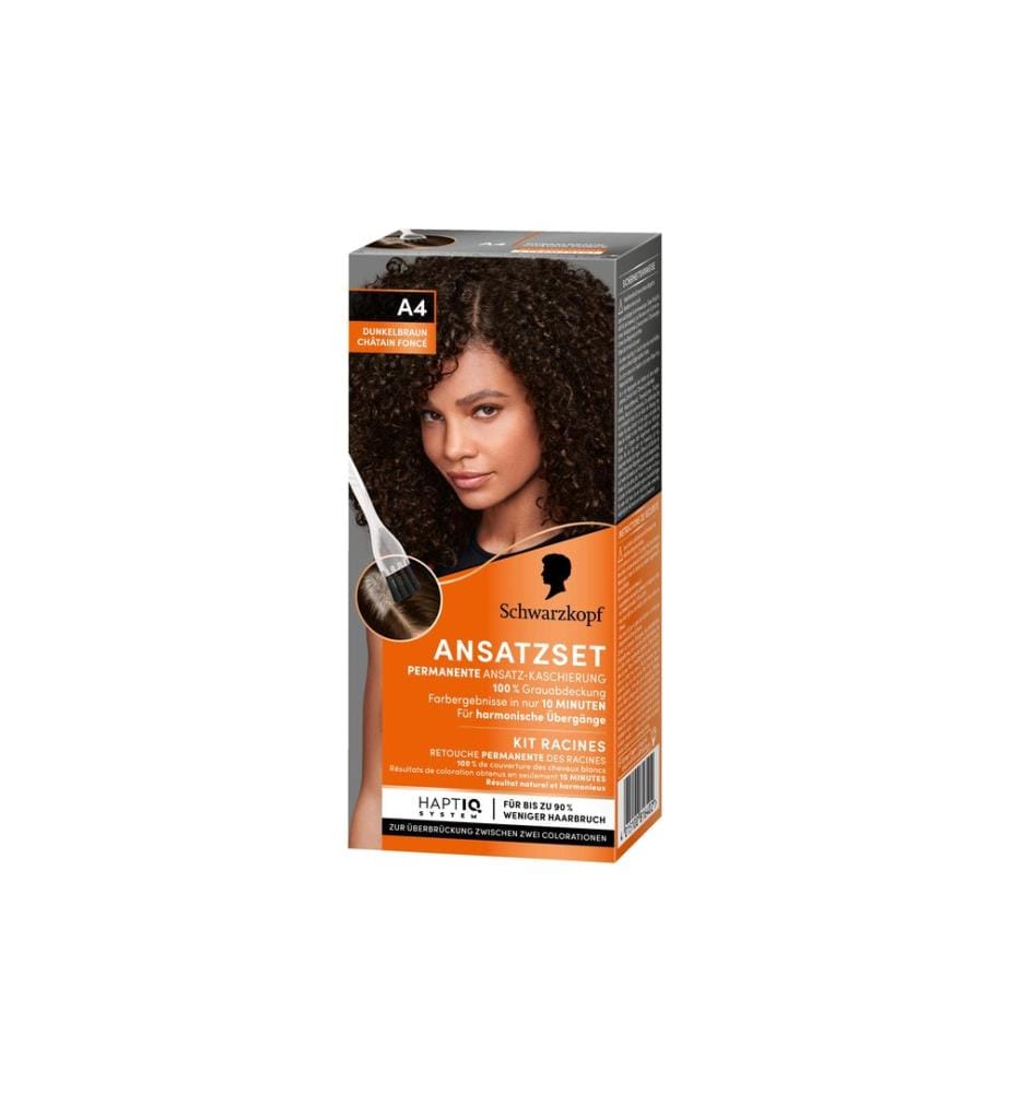 Schwarzkopf ANSATZSET - Coloration pour cheveux Marron foncé A4