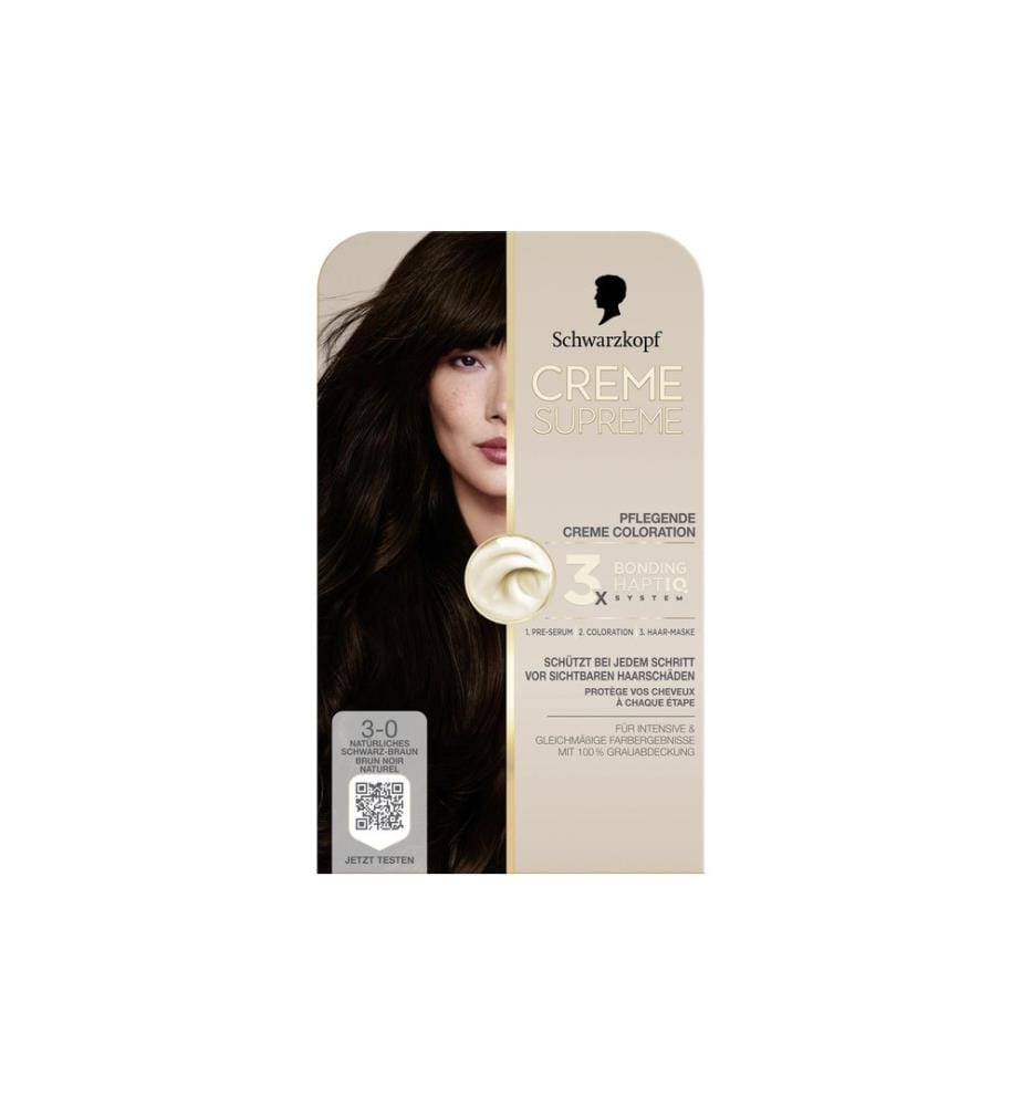 Schwarzkopf Creme Supreme - Coloration pour cheveux Creme Supreme 3-0 Marron noir naturel
