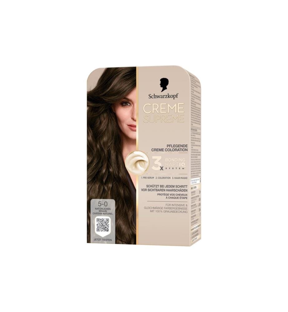 Schwarzkopf Creme Supreme - Coloration pour cheveux Creme Supreme 5-0 Marron naturel