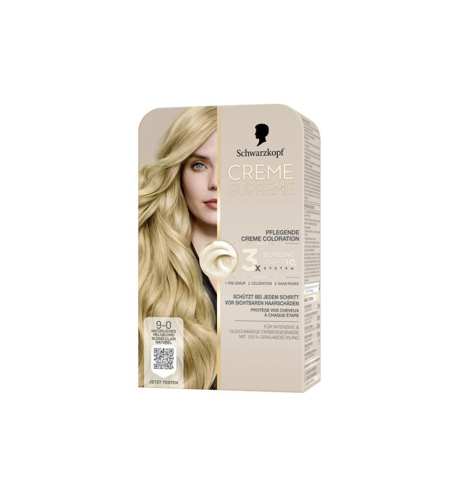 Schwarzkopf Creme Supreme - Coloration pour cheveux Creme Supreme 9-0 Blond clair naturel