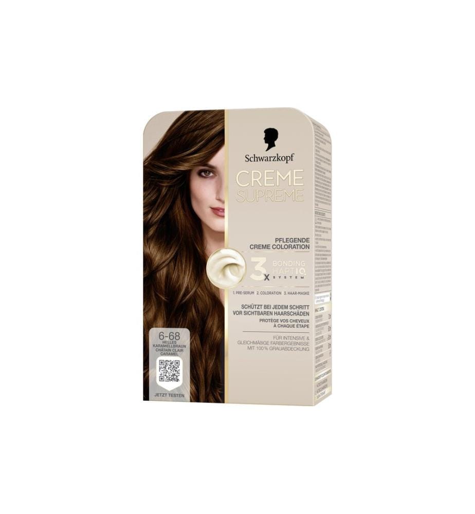 Schwarzkopf Creme Supreme - Coloration pour cheveux Creme Supreme 6-68 Brun caramel clair