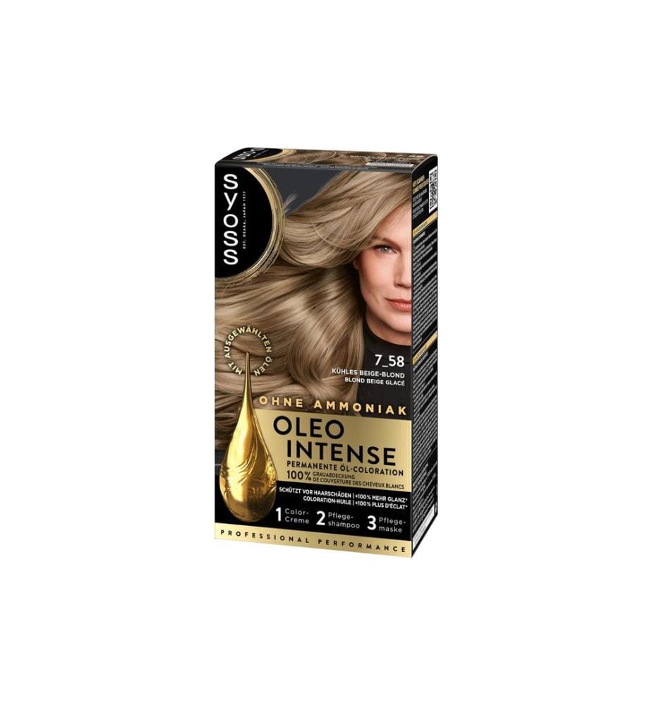 Syoss oleo intense - Coloration pour cheveux Oleo Intense 7-58 Blond Beige Frais