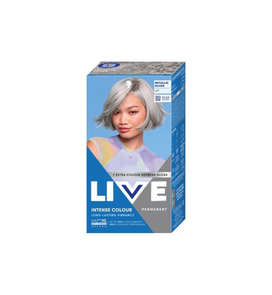 Schwarzkopf LIVE - Coloration pour cheveux Live Intense Colour U71 argent métallique