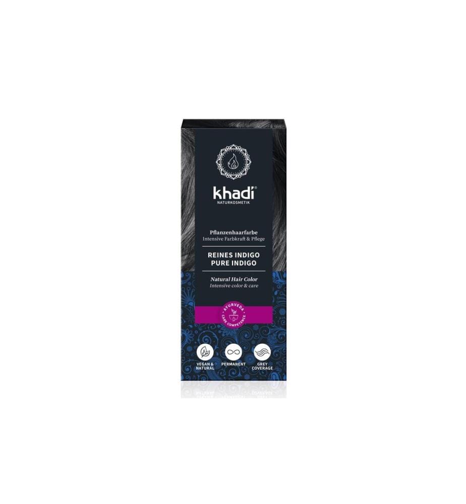 khadi - Coloration pour cheveux Teinture végétale pour cheveux Pure Indigo 100 g