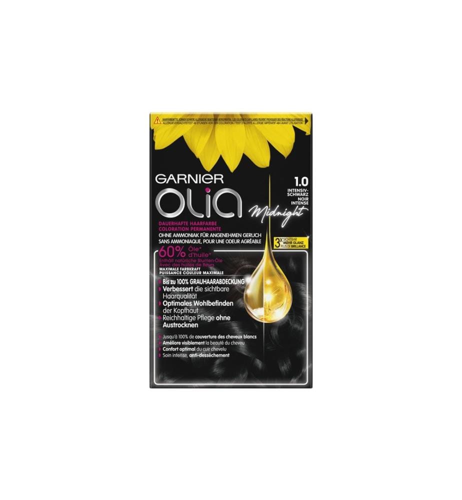 Garnier - Coloration pour cheveux Olia 1.0 Noir intense