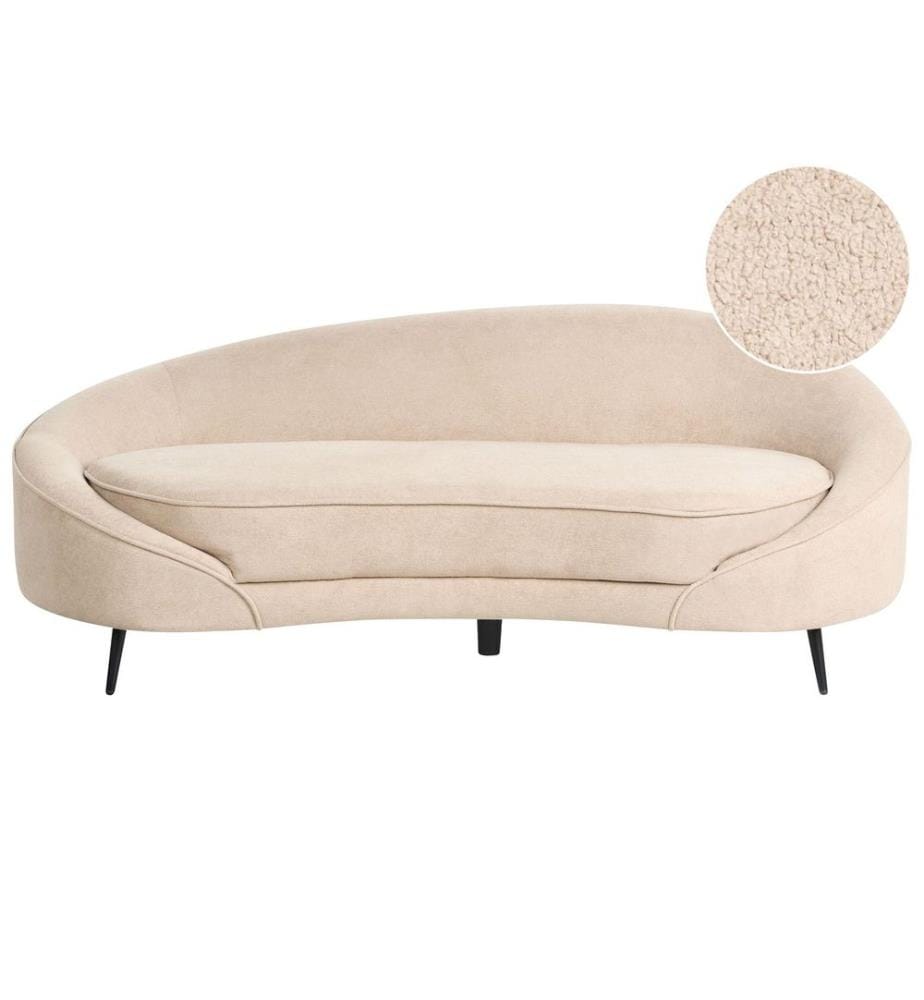 Canapé 2 places SAVAR Bouclé Beige