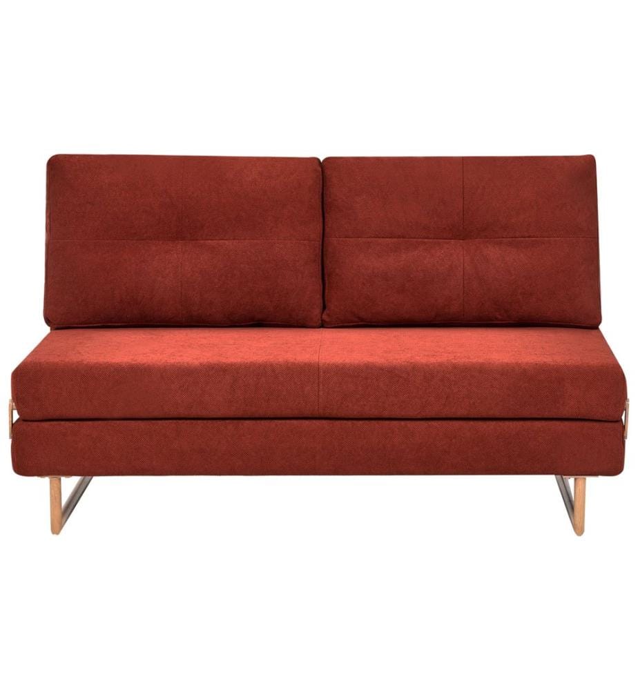 Canapé-lit 3 places JERSLEV Tissu Rouge