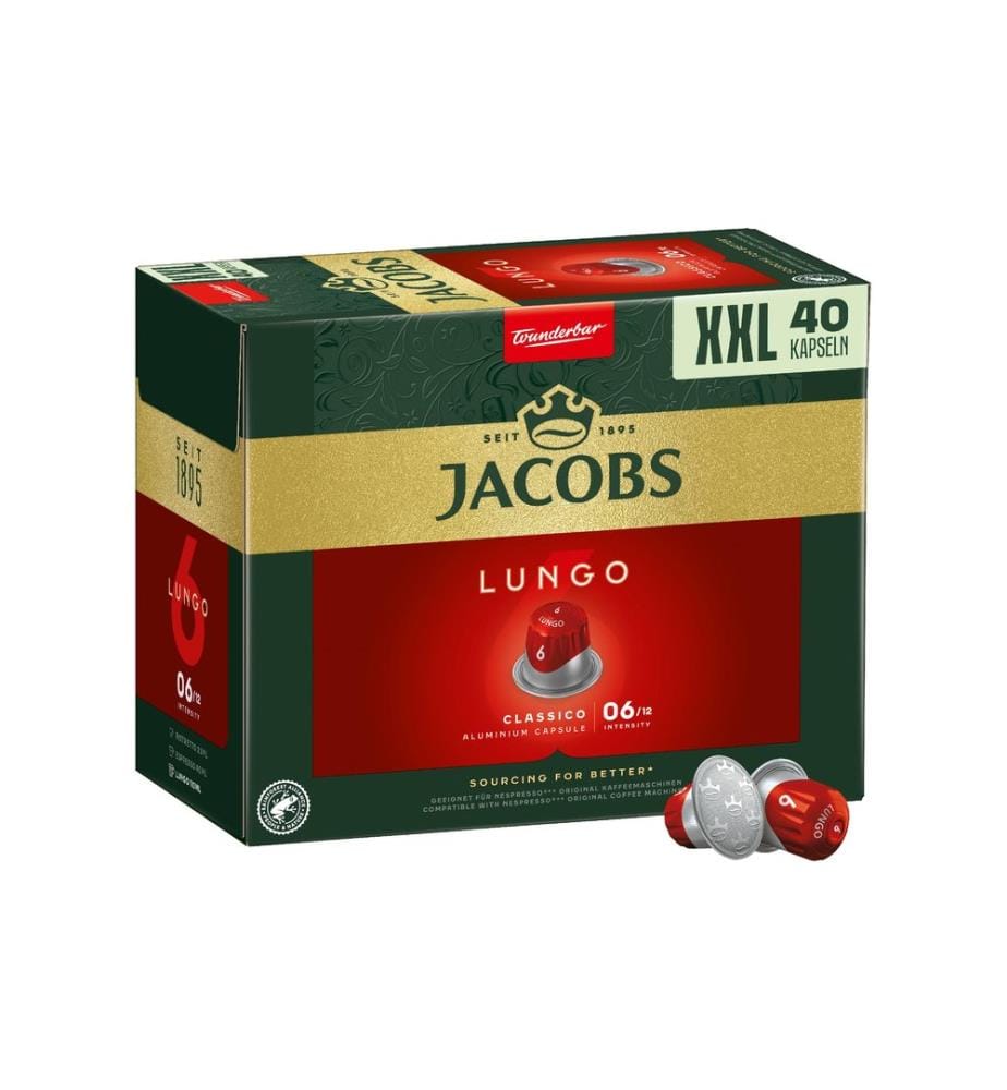 JACOBS - Capsules de café Lungo 6 Classico 40 pièces