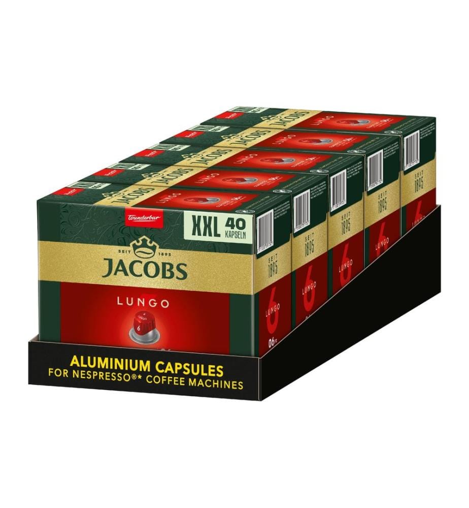 JACOBS - Capsules de café Lungo 6 Classico 5 x 40 pièces