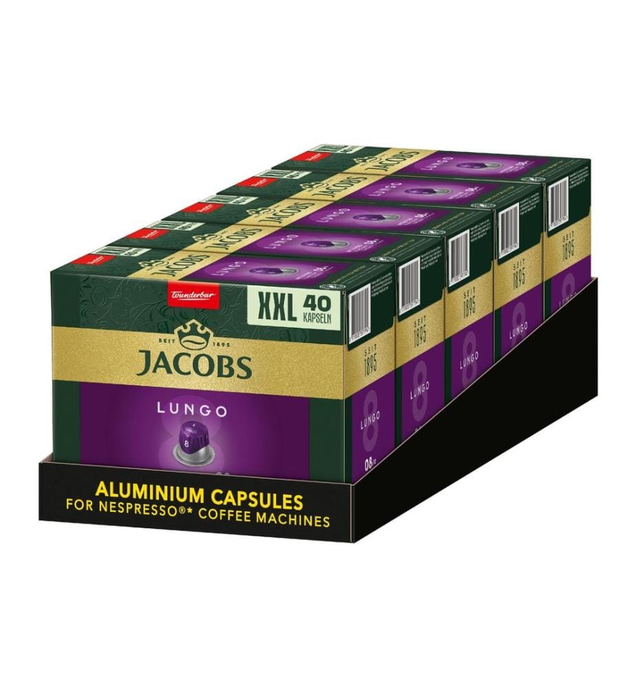 JACOBS - Capsules de café Lungo 8 Intenso 5 x 40 pièces