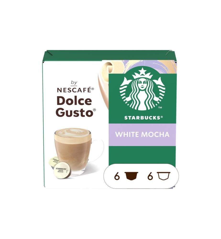 STARBUCKS - Capsules de café White Mocha by Nescafé Dolce Gusto 6 portions